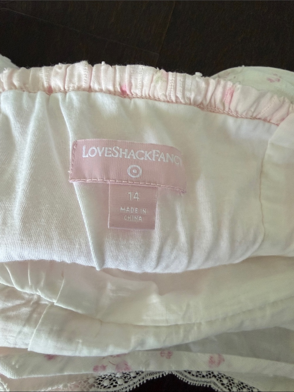 NWT LoveShackFancy x Target Annabelle Pink Ditsy Floral Halter Dress Size 16 - Picture 7 of 8